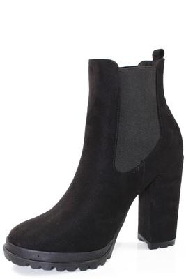 Round Toe Chunky Heel Bootie