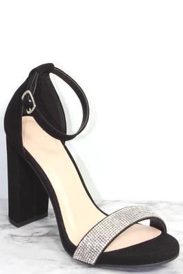 Rhinestones Chuky Heel Sandal