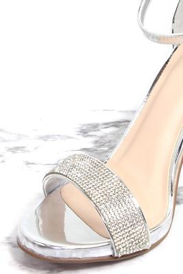 Rhinestones Chuky Heel Sandal