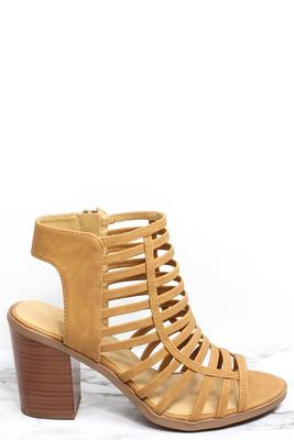 Chunky Caged Open Toe Heel