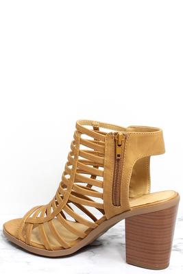 Chunky Caged Open Toe Heel