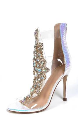 Rhinestone Embellished High Heel
