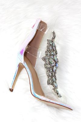 Rhinestone Embellished High Heel