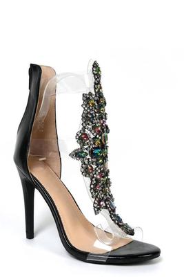 Rhinestone Embellished High Heel
