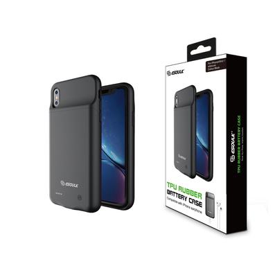 EP19P-XR-BK:4000mAh TPU Rubber Battery Case Compatible Headset For iPhone XR Black