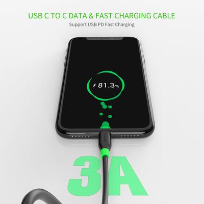 EC33P-CC-BK:4ft/1.2m USB C To C Cable TPE Material Black