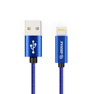 EC41L-IP-BU Esoulk 【3.3ft/1m】Nylon Braided USB Cable for iPhone