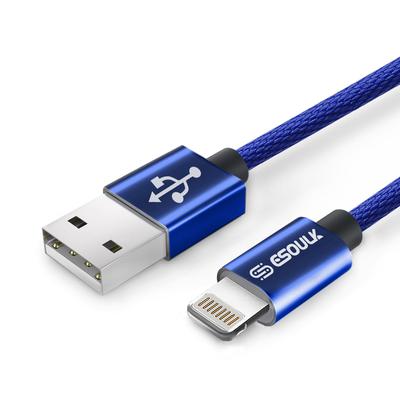 EC41L-IP-BU Esoulk 【3.3ft/1m】Nylon Braided USB Cable for iPhone