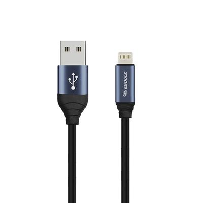 EC42P-IP-GY ESOULK 2.4A Premium USB Cable With Earphone Port (6ft/1.8M)