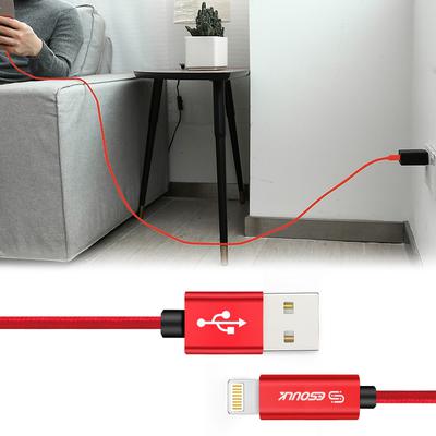 EC41L-IP-RD Esoulk 【3.3ft/1m】Nylon Braided USB Cable for iPhone