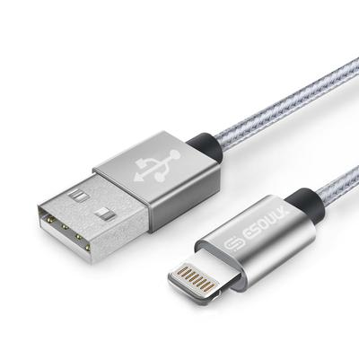 EC41L-IP-SV Esoulk 【3.3ft/1m】Nylon Braided USB Cable for iPhone
