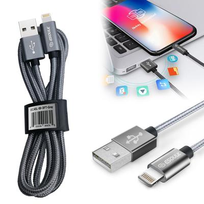 EC41L-IP-SV Esoulk 【3.3ft/1m】Nylon Braided USB Cable for iPhone