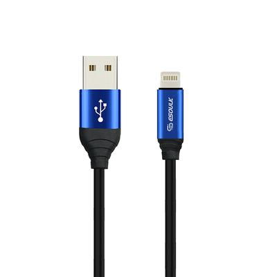 EC42P-IP-BU ESOULK 2.4A Premium USB Cable With Earphone Port (6ft/1.8M)