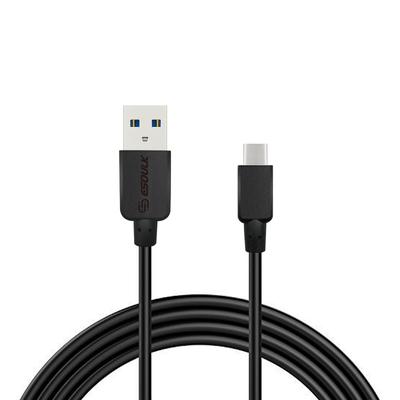 EC38P-TPC-BK: Esoulk 2A Heavy Duty USB Cable 3M (10ft)Black