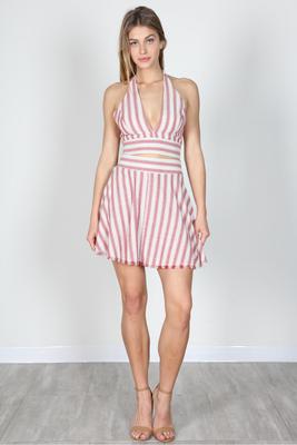 STRIPE SKATER SKIRT