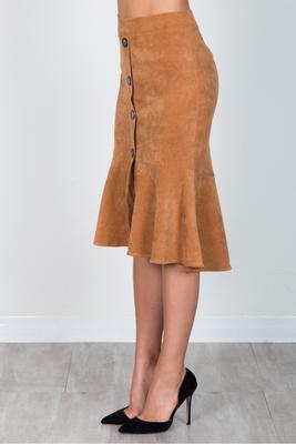 CORDUROY MIDI SKIRT