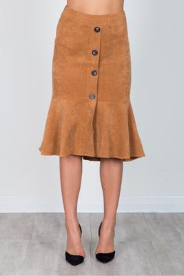 CORDUROY MIDI SKIRT