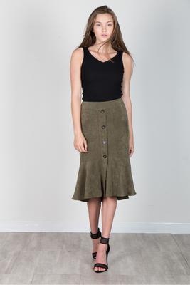 CORDUROY MIDI SKIRT