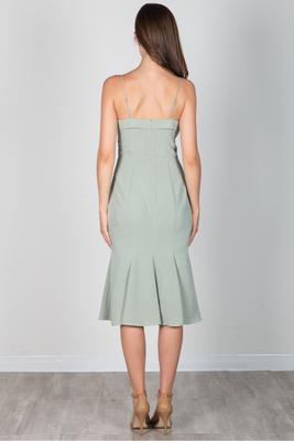 SOLID MERMAID MIDI DRESS
