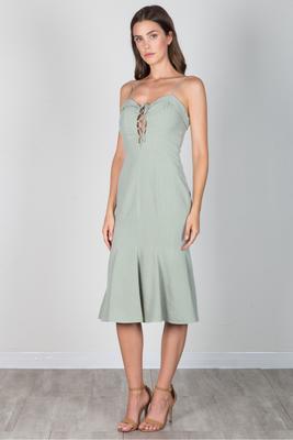 SOLID MERMAID MIDI DRESS