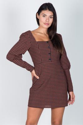 PLAID SHORT DRESS