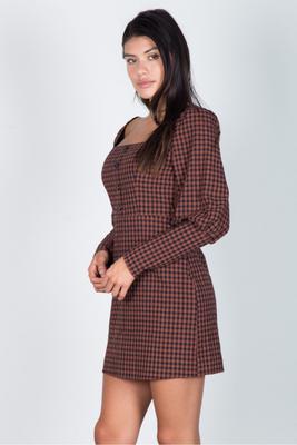 PLAID SHORT DRESS