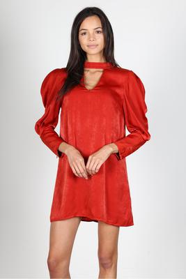 SATIN CHOKER DRESS