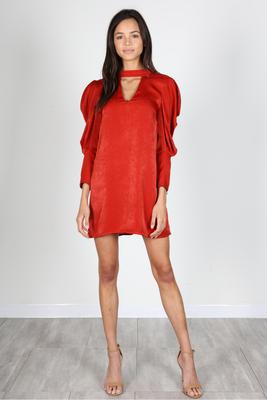 SATIN CHOKER DRESS