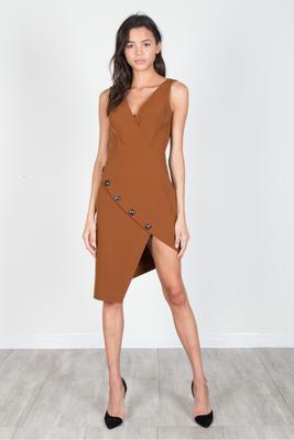 SOLID HIGH LOW DRESS
