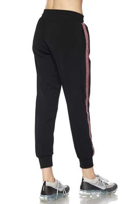 Red White Black Side Striped Drawstring Joggers