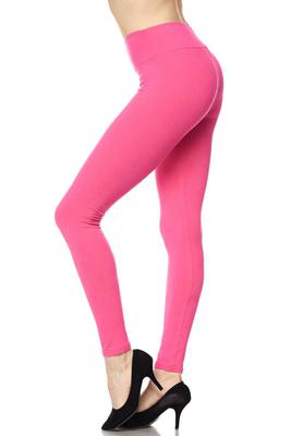 Solid 3 Inch Waistband Ankle Leggings