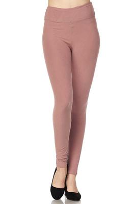 Solid 3 Inch Waistband Ankle Leggings
