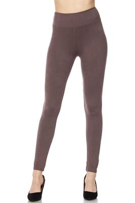 Solid 3 Inch Waistband Ankle Leggings