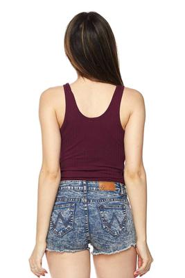 Ribbed Side Lattice Cut Bodysuit