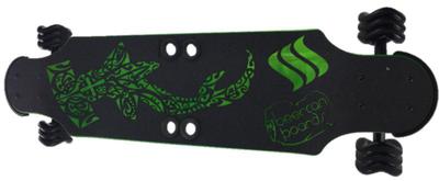 Green Hammerhead 32" Ginger Ale Longboard with Shark Wheels