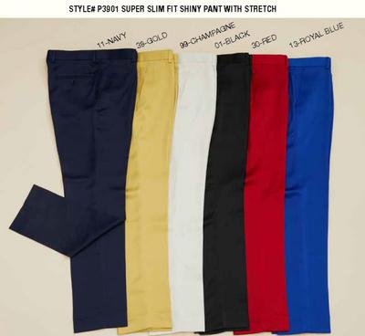 Men's Super Slim Fit Shiny Pants by Merc/InSerch - 6 Colors