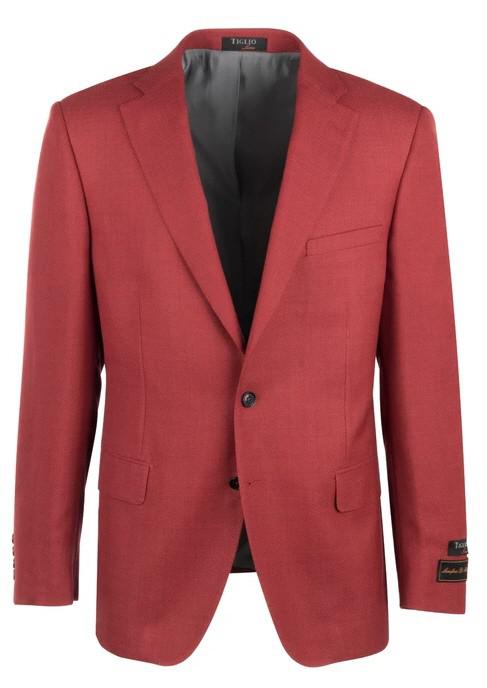 Tiglio Modern Fit Men's Blazer - Dolcetto Sangria Red
