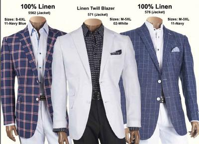 Men's White Linen Twill Blazer by Merc/Inserch
