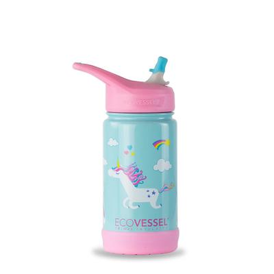 THE FROST - INSULATED STAINLESS STEEL KIDS WATER BOTTLE WITH STRAW - 12 OZ