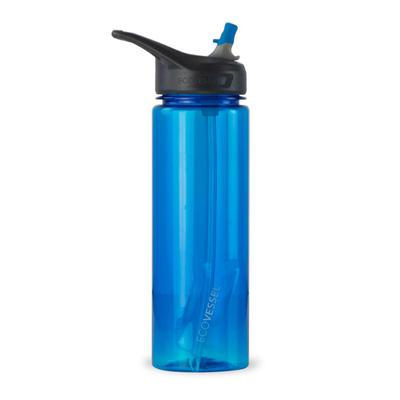 THE NEW WAVE - BPA FREE PLASTIC SPORTS WATER BOTTLE WITH STRAW - 24 OZ