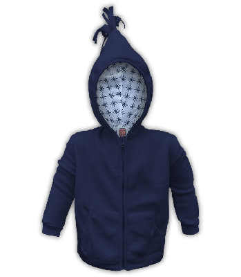 Infant Polar Fleece Sweatshirt with Inside Printed Hood