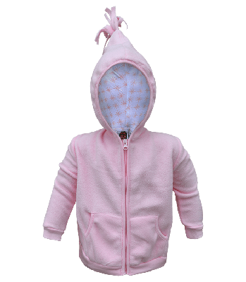 Infant Polar Fleece Sweatshirt with Inside Printed Hood