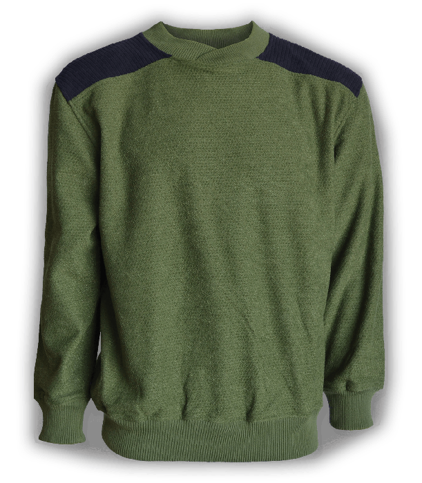 Mens Jacquard & Corded Fleece Crewneck