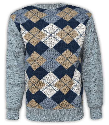 Mens Argyle North Shore Crewneck Sweatshirt