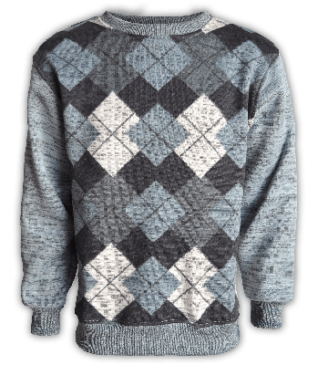 Mens Argyle North Shore Crewneck Sweatshirt