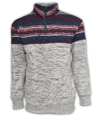 Mens North Shore Quarter Zip with Printed Upper Panel