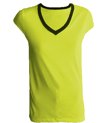 Womens V-Neck Neon Top