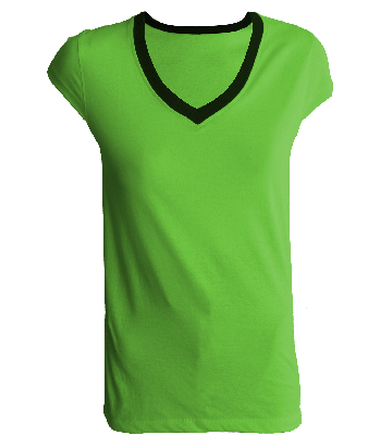 Womens V-Neck Neon Top