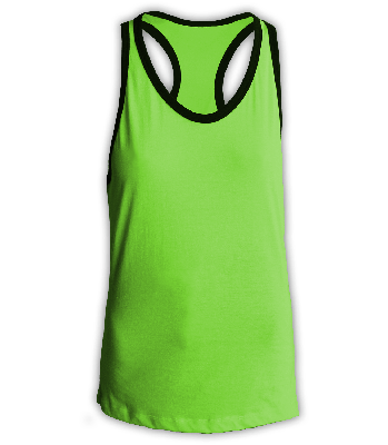 Womens Razor Back Neon Tank Top