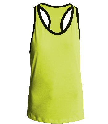 Womens Razor Back Neon Tank Top